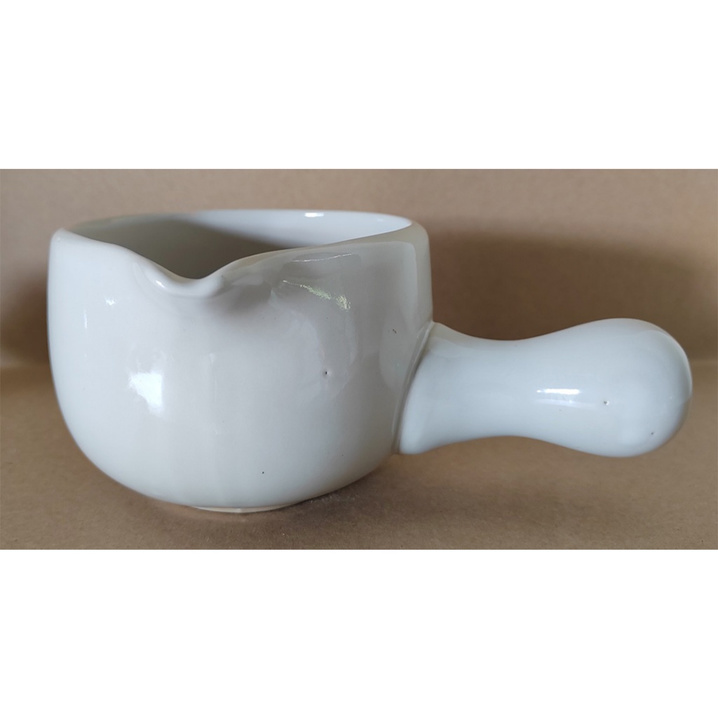 แก้วมัทฉะ ปากกลม มีด้ามจับ พร้อมที่วางแปร เซรามิค เครือบสีขาว ถ้วยชงมัทฉะ ถ้วยชาเขียว ผลิตจากลำปาง โอทอปลำปาง - รูปที่ 4