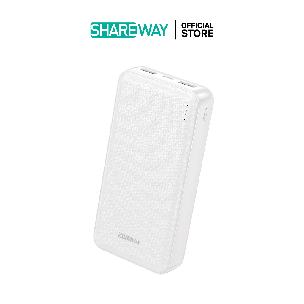 SHAREWAY Powerbank 20000mah SP20-01 ชาร์จ 2.1A พาวเวอร์แบงค์ จ่ายไฟออกช่อง usb ประกัน 1 ปี