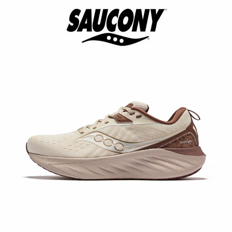 Saucony TRIUMPH 22 Carki brown รองเท้าผ้าใบ（ของแท้ 100 %）