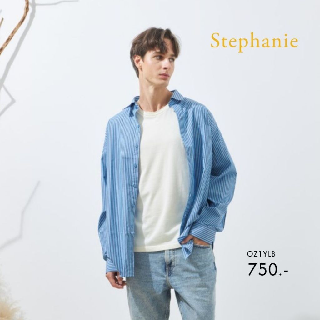Stephanie เสื้อเชิ๊ตผู้ชายแขนยาว OZ1YLB