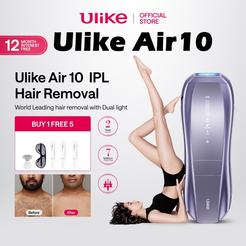 💟ของแท้100%💟Ulike Air10 IPL ผลลัพธ์การกำจัดขนด้วยเลเซอร์กำจัดขนแบบไม่เจ็บปวดเห็นผลใน 2 สัปดาห์ อุปกร