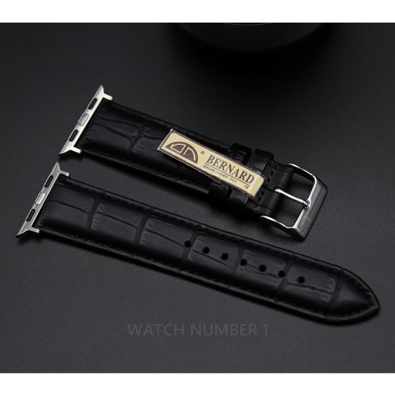 สายหนังแท้ แบรนด์ BERNARD E546 สำหรับ  Apple Watch  จากประเทศอีตาลี เย็บด้ายรอบ แข็งแรง ทนทาน