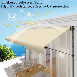 Outdoor awnings กันสาดตั้งตรง กันสาดพับเก็บได้ แนวตั้งปรับได้ ติดง่ายไม่ต้องเจาะผนัง กันสาดระเบียงบ้าน คอนโด