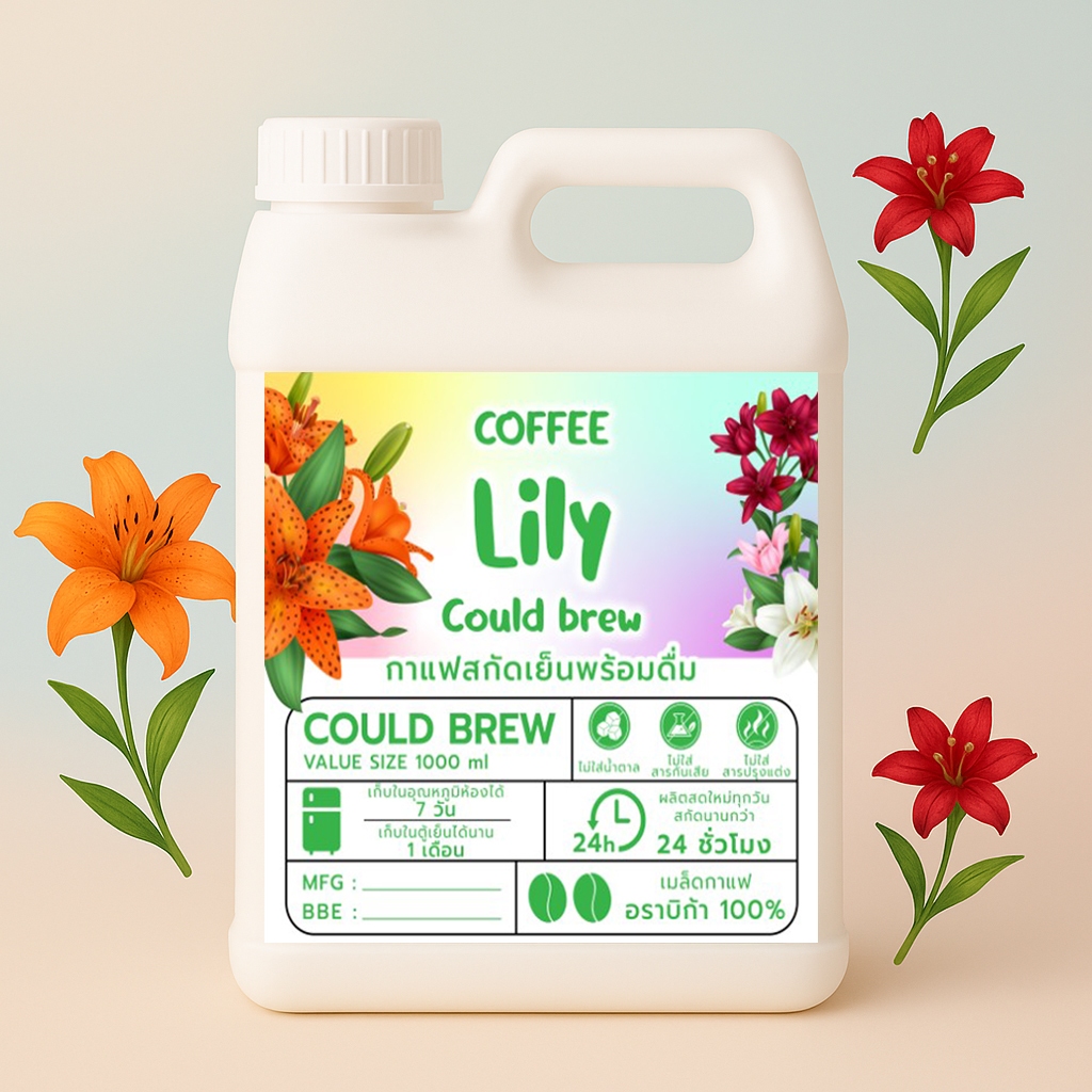 กาแฟ Cold brew กาแฟสกัดเย็น Lily กาแฟสกัดเย็นพร้อมดื่ม กลิ่นดอกไม้ หอม สดชื่น ละมุน Specialty Coffee