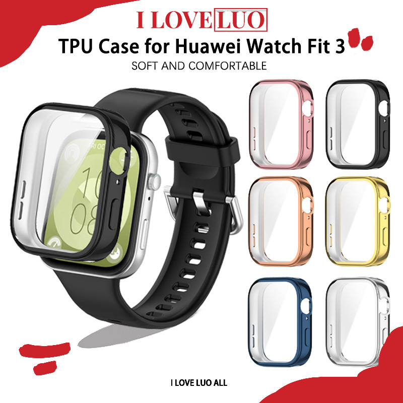 กรณีป้องกัน TPU for Huawei Watch Fit 4/4 Pro นุ่มเต็มกันชนป้องกันหน้าจออุปกรณ์เสริมนาฬิกาสมาร์ท for Huawei Watch Fit 3