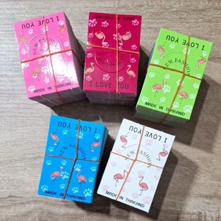 หัวกระดาษ นก ฟลามิงโก้ ขนาด 4 คูณ 6 cm 1 ก้อนมี 100 แผ่น น่ารักดีครับ