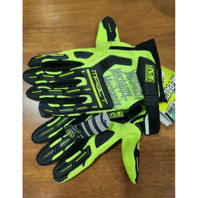ถุงมือกันกระแทก Mechanix Glove HI-VIZ M-PACT