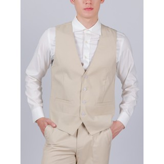 เสื้อกั๊กสีครีมทรงเข้ารูปมีบริการหลังการขาย ผ้าอย่างดีใส่สบา…