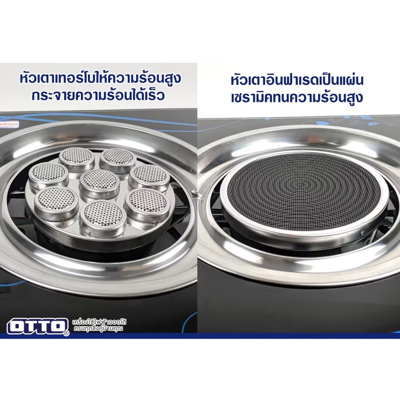 OTTO เตาแก๊สหน้ากระจกหัวเทอร์โบและอินฟราเรด รุ่น GS-895 ราคา ถูกที่สุด ดีลบีเคเค แกลเลอรีภาพที่ 5