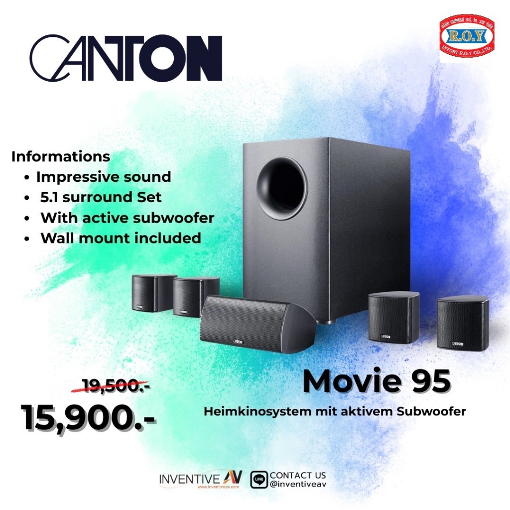 CANTON MOVIE 95 – 5.1 SPEAKER CINEMA SYSTEM