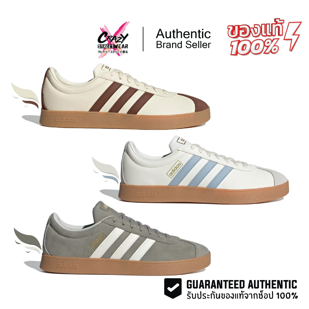 Adidas VL Court 2.0  ของแท้ 100% ( ID6016 / JH5063 / JH5078 )ลิขสิทธิ์แท้ Adidas รองเท้า อดิดาส