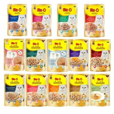 Me-o Delite [12 ซอง] อาหารเปียกแมว มีโอ ดีไลท์ ยกโหล ขนาดซองละ 70 กรัม*โปรดอ่านรายละเอียดก่อนสั่งซื้อ