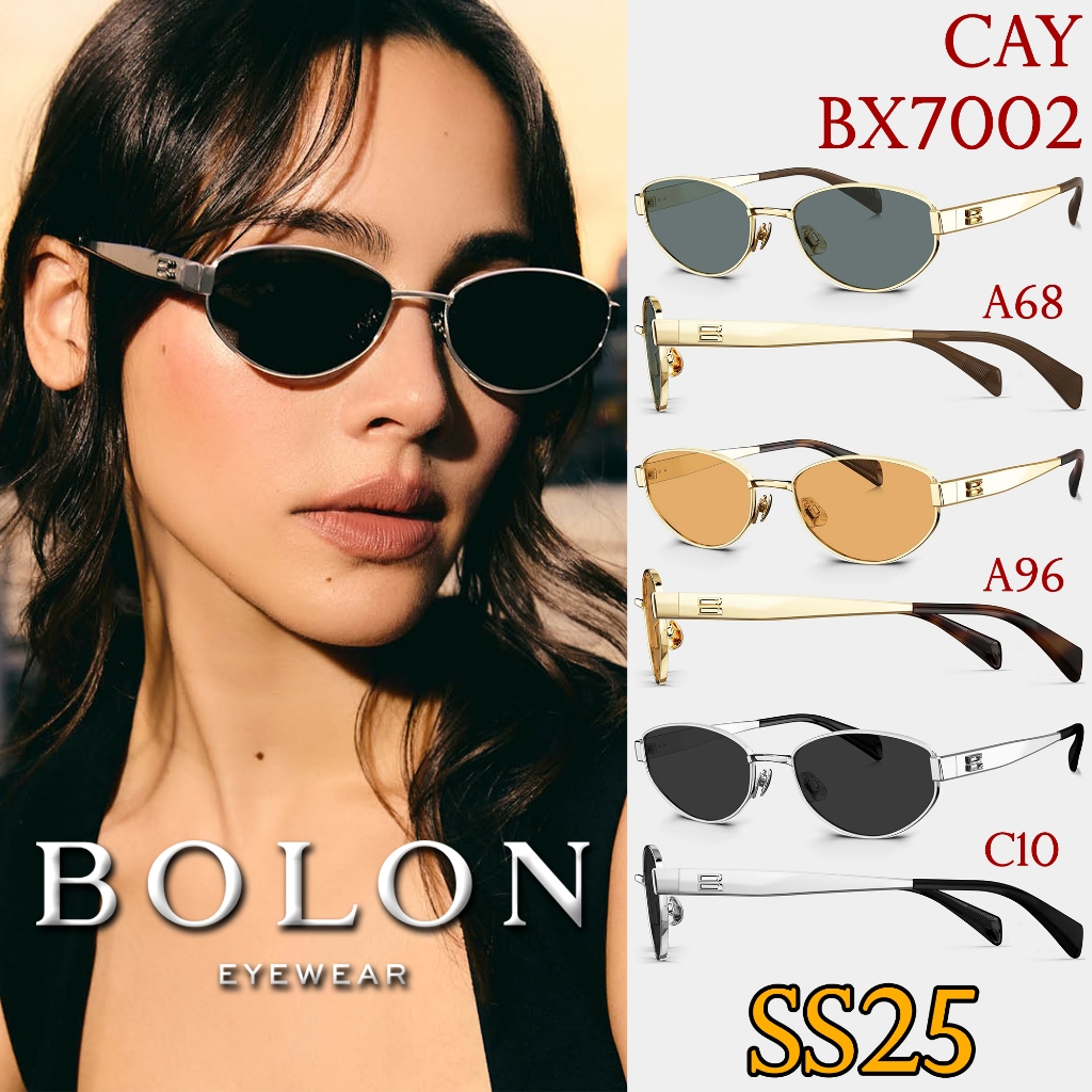 SS25 BOLON แว่นกันแดด รุ่น CAY BX7002 A68 A96 C10 เลนส์ Nylon / HD Polarized [Titanium] แว่นของญาญ่า