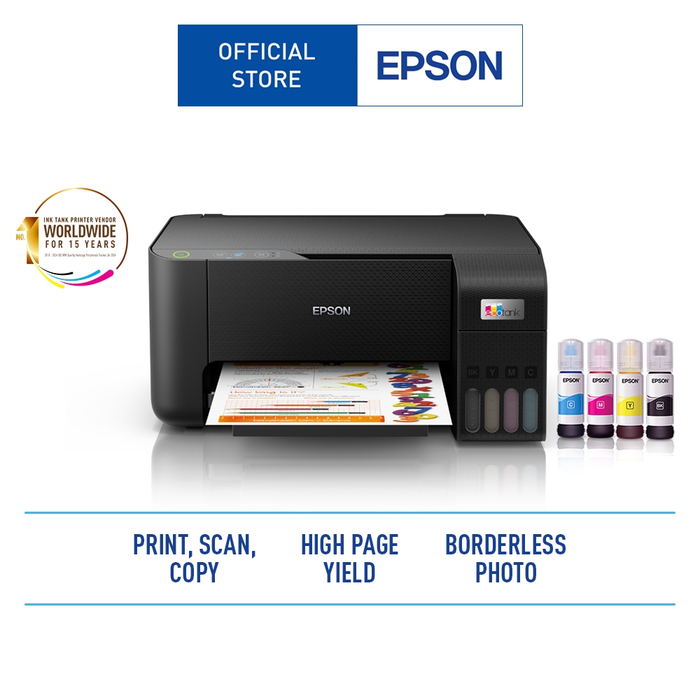 Epson EcoTank L3210 A4 All-in-One Ink Tank Printer พร้อมหมึกแท้