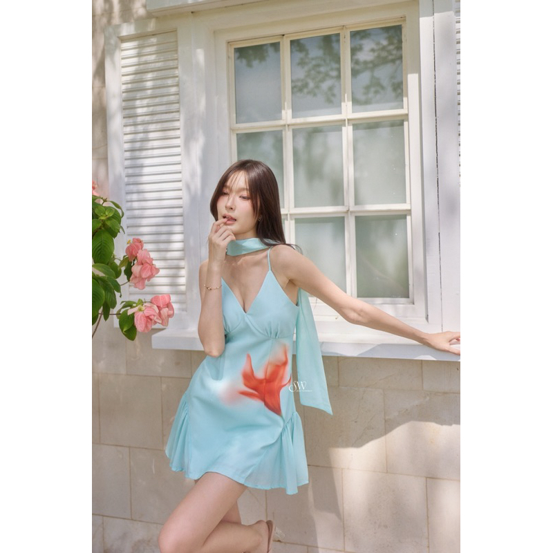 Fleur de Lune เดรสลายดอกไม้ ราคา ถูกที่สุด ดีลบีเคเค แกลเลอรีภาพที่ 7