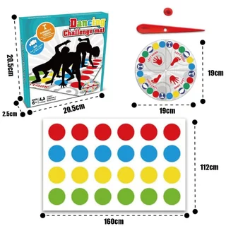 จัดส่งจากกรุงเทพ เกมทวิสเตอร์ แผ่นเกมกระดาน Twister Floor Game - Twister Party Game เกมจิ๊กซอว์บิดปริศนา สําหรับออกกําลั