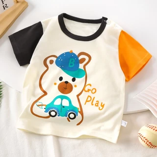 เสื้อแขนสั้นเด็ก เสื้อยืดเด็ก นุ่มสบาย งานตัดเย็บดี พิมพ์ลายน่ารัก มีหลายแบบให้เลือก