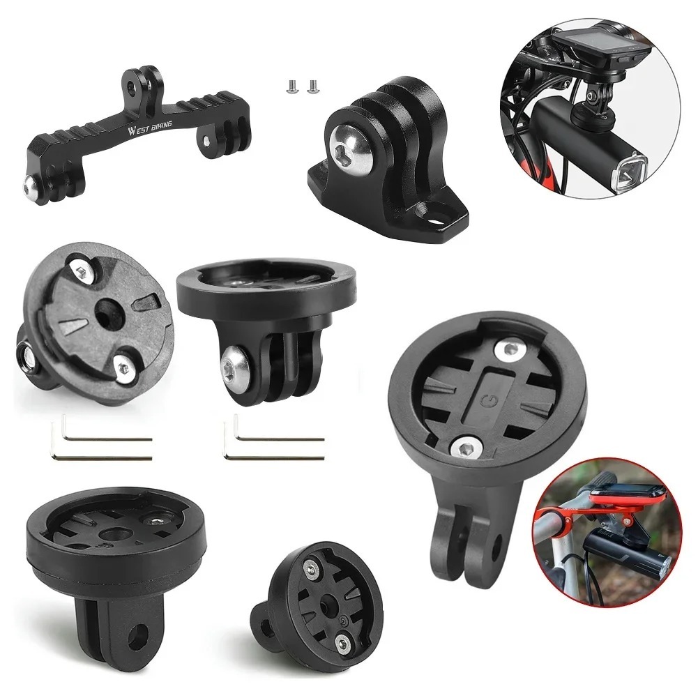 เม้าท์อะแดปเตอร์ยึดไมค์/ไฟฉาย/กล้อง Gopro ติดจักรยานแบบปรับมุมได้ Mount Bike Computer Holder Adapter for Gopro Garmin
