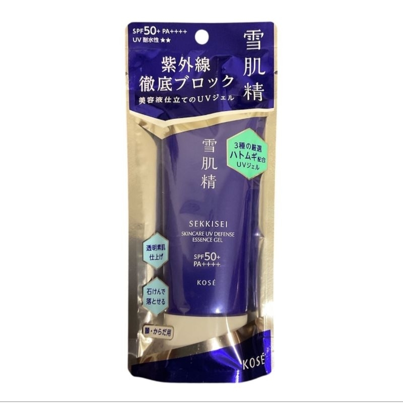 KOSE Sekkisei Skincare UV Defense Essence Gel SPF50+ PA++++ กันแดดสูตรเจล ซึมไว ไม่เหนอะหนะ 90g