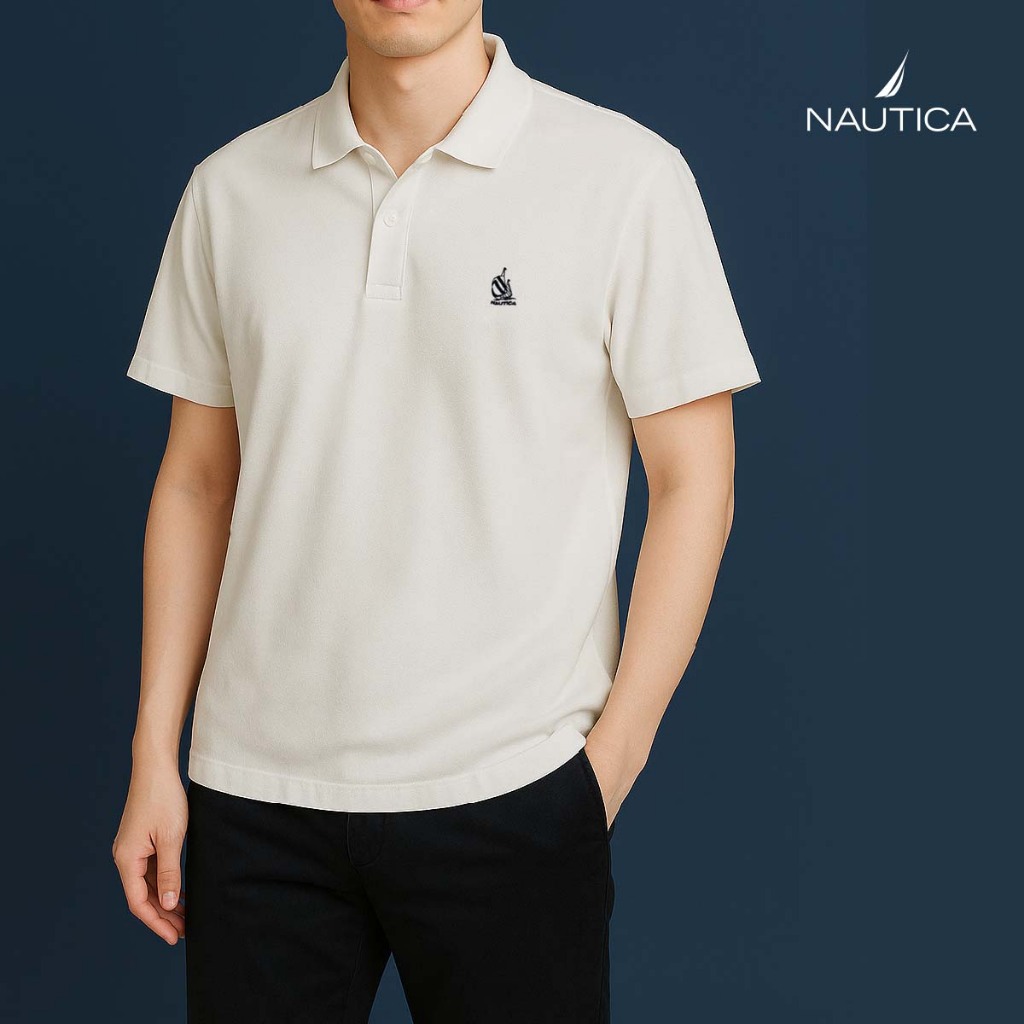 NAUTICA POLOSHIRT เสื้อโปโล KK9301(1) 1BW