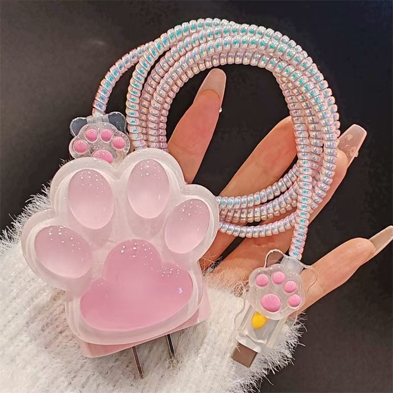 พร้อมส่งจากไทย🚚ชุดเเต่งสายชาร์จสำหรับสายชาร์ 18w 20w เคสอะเเดปเตอร์ ลายการ์ตูน ชุดถนอมสายชาร์จการ์ตูนน่ารักๆ - รูปที่ 7