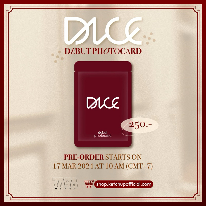 DEBUT PHOTOCARD DICE การ์ดเดบิ้วdice การ์ดเดบิ้วไดซ์