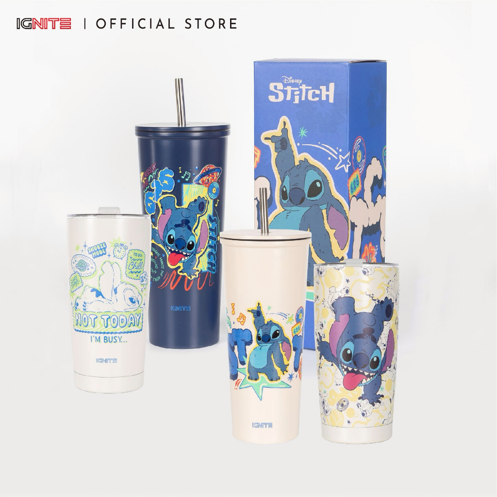 [พร้อมส่ง] IGNITE แก้วสแตนเลสเก็บอุณหภูมิ ร้อน-เย็น ลาย Stitch สินค้าลิขสิทธิ์แท้