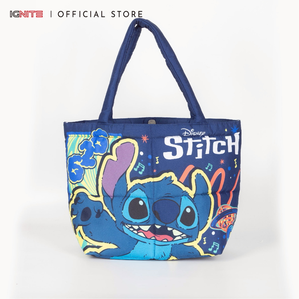 [พร้อมส่ง] IGNITE กระเป๋าผ้านุ่มนิ่ม Stitch Tote Bag Fluffy สินค้าลิขสิทธิ์แท้ - รูปที่ 5