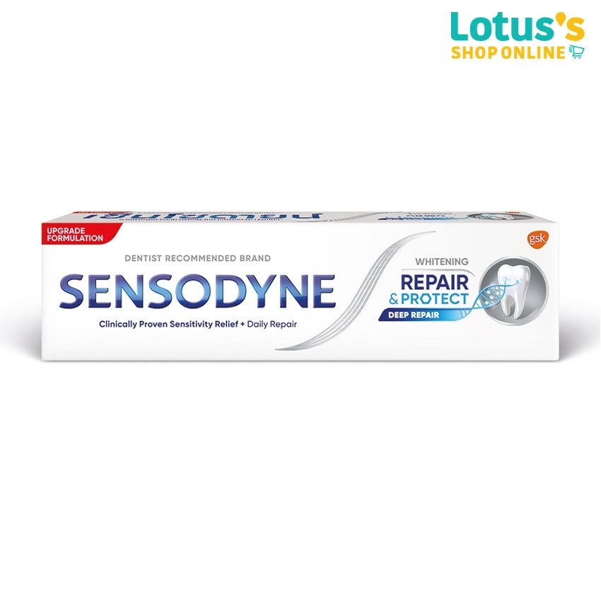 เซ็นโซดายน์ ยาสีฟันรีแพร์แอนด์โพเท็ค ไวท์เทนนิ่ง 100 กรัม SENSODYNE REPAIR PROTECT WHITENING 100 G.
