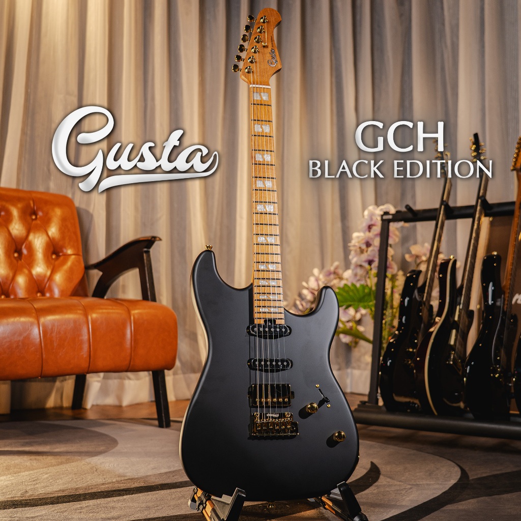 Gusta GCH HSS Black Edition กีต้าร์ไฟฟ้า Electric Guitar Music Arms