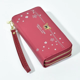 กระเป๋าสตางค์ใบยาว Butterfly จุเงินได้เยอะมาก 2 ซิป (GC-035)