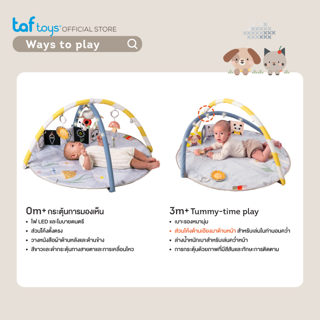 Taf Toys صالة لعب Melody Bloom Gym بموسيقى وأضواء — صورة 6
