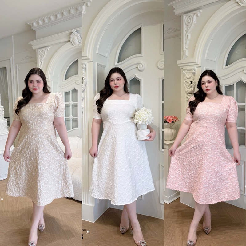 ✅เข้าเพิ่ม พร้อมส่งค่า/LD/ เดรสสาวอวบ มีไซส์อก40-52 ผ้าอัดยับกุหลาบ สีสวย ใส่ออกงานได้เลยค่ะ #เสื้อผ้าไซส์ใหญ่ พลัสไซส์