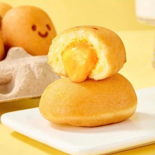อร่อยเค้กน้องไข่ยิ้มไส้คัสตาร์ด ขนาด252กรัม1กล่องมี9ชิ้น