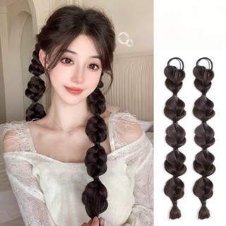 ผมเปียสองชั้น แฮร์พีชผมเปีย สไตล์เกาหลี ยางถอดได้  ยาว35cm  …