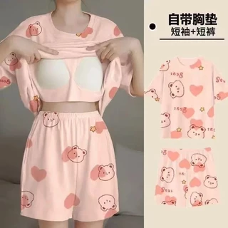 ชุดนอนลายการ์ตูนผ้าคอตตอน 10 ลาย น่ารัก (รหัส QZ)