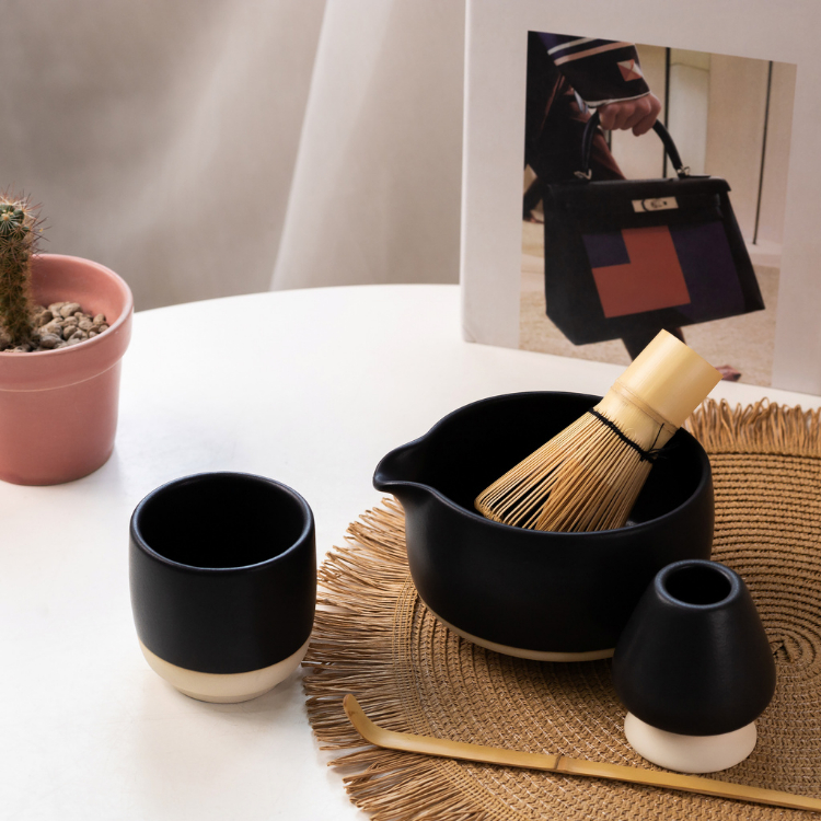 🔥ส่งฟรี🔥Premium Matcha Box Set ชุดชงชาเซรามิค อุปกรณ์ชงมัทฉะ  อุปกรณ์ชงชาเขียว แปรงชงชาไม้ไผ่ ของขวัญ หม้อชงชา แปรงชงชา - รูปที่ 6