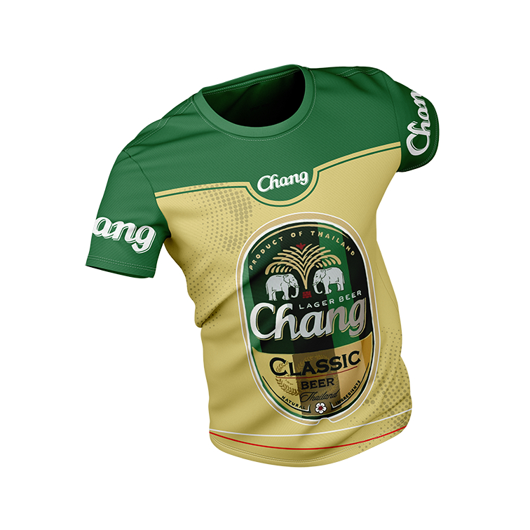 เสื้อแฟชั่น เสื้อพิมพ์ลาย ลายเบียร์ช้าง ผ้านุ่ม ใส่สบาย