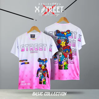 [พร้อมส่งจากไทย] namsap XStreet Teddy BearBrick ลายหมีทูโทนV.02 เสื้อยืดแฟชั่น Unisex คอกลม แขนสั้น ผ้าไมโครฯ ใส่สบาย