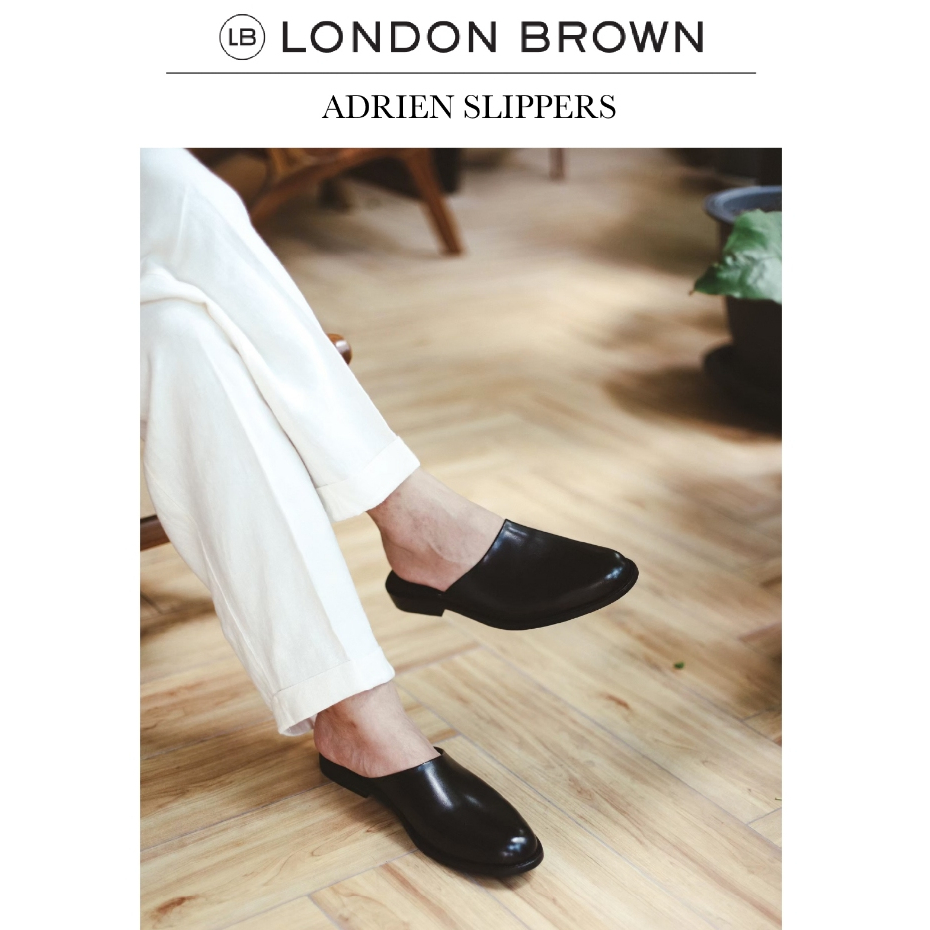 LONDON BROWN - ADRIEN รองเท้าหนัง SLIPPERS