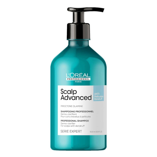 L'Oreal Professionnel SCALP ADVANCED ANTI-DANDRUFF SHAMPOO 500ML แชมพูขจัดรังแคบนหนังศีรษะและเส้นผม 