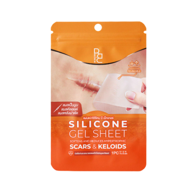 Be Better Silicone Gel Sheet ขนาด 4x5cm บี เบ็ทเทอร์ แผ่นแปะซิลิโคน 1ชิ้น/ซอง
