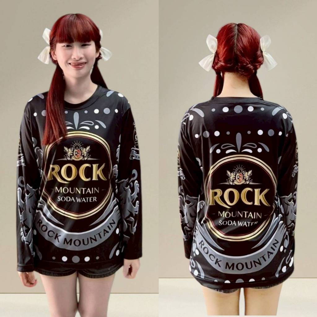 โซดา Rock แขนยาว เนื้อผ้าไมโคร ใส่ได้ทั้งผู้หญิงและผู้ชาย ผลิตโรงงานไทย