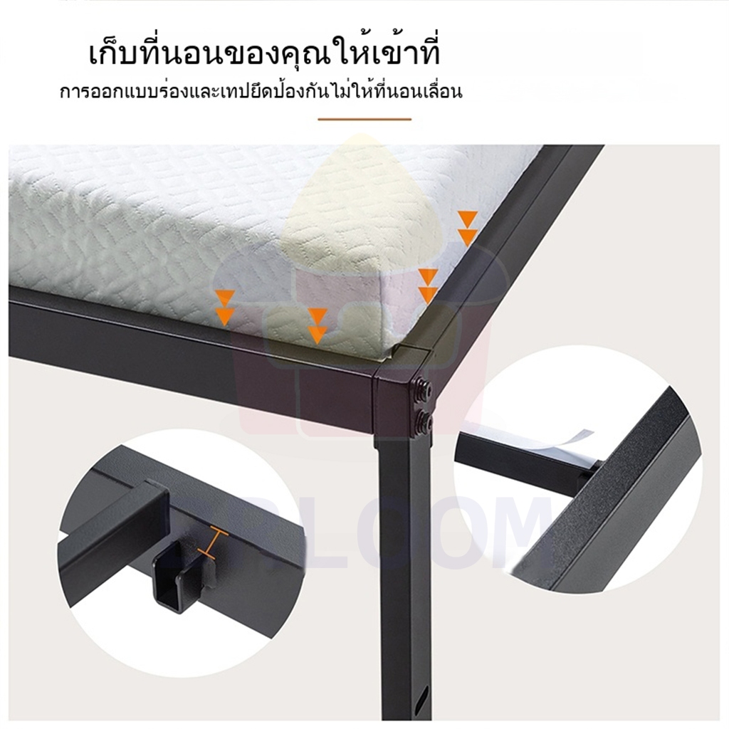 【COD】3-6 ฟุต เตียงเหล็ก ชั้นความข้น 5 ชั้น ปราศจากฟอร์มาลดีไฮด์ โครงเตียงแข็งแรง เตียงโครงเหล็ก เตียงโครงเหล็กโลหะ