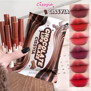 Cissyia ชุดลิปสติกเนื้อแมตต์ 6 สี: ลิปกลอส ที่ได้รับแรงบันดาลใจจากช็อคโกแลต ทนทาน สําหรับทุกสภาพผิว
