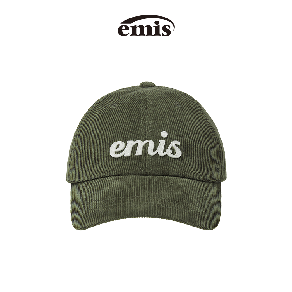 EMIS - APPLIQUE CORDUROY BALL CAP (ASH BLUE , BEIGE , BLACK , KHAKI , PINK , WINE)