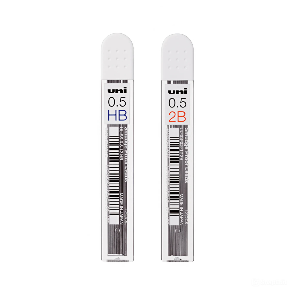 Uni ไส้ดินสอกด ไส้ดินสอกดนาโน UL-SS-0.5-12 HB และ 2B จำนวน 1 หลอด
