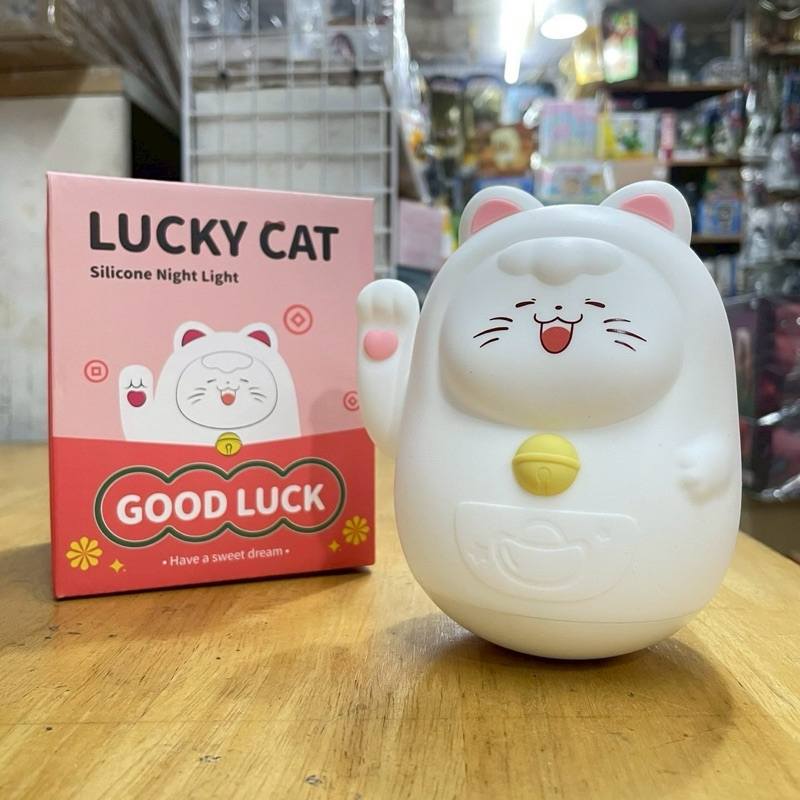 โคมไฟ แมวกวัก - Maneki-Neko Lucky Cat Night Light Series LED Lamp
