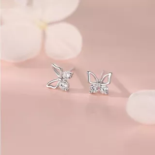 ESCOBAL ต่างหูเงินแท้ Mini Butterfly จี้ผีเสื้อ ต่างหูเพชร ตุ้มหูเงินแท้ ต่างหูแฟชั่น วาเลนไทน์