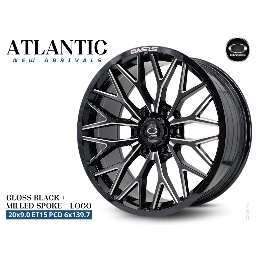 ล้อแม็ก OASIS รุ่น ATLANTIC ขอบ 20 นิ้ว 6รู139.7 ดำเงาเท่สะดุดตา